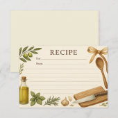 Carte de recette sicilienne (Devant / Derrière)