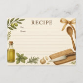 Carte de recette sicilienne (Devant)