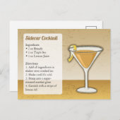 Carte de recette Sidecar (Devant / Derrière)