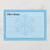 Carte de recette Snowman (Dos)