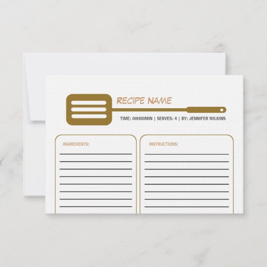 Carte de recette Spatula Brown (Devant)