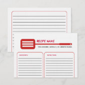 Carte de recette Spatula rouge (Devant / Derrière)