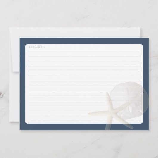 Carte de recette Starfish and Sand Dollar (Dos)