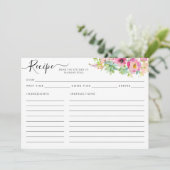 Carte de recette succulente rose flou moderne (Debout devant)