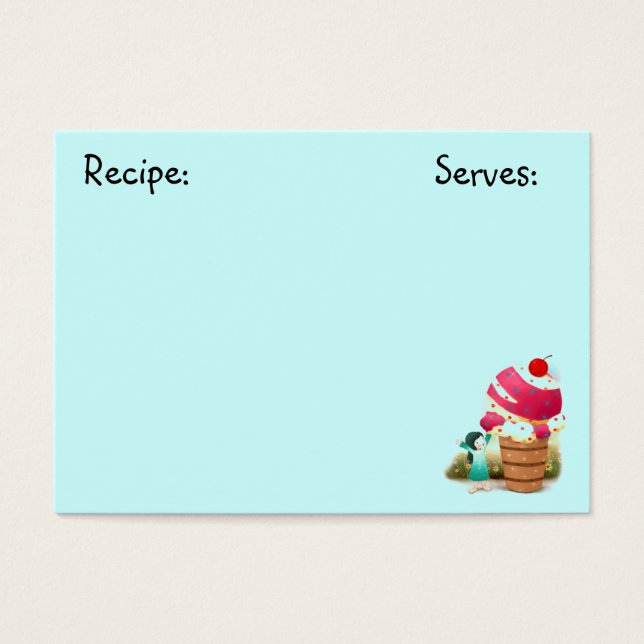 Carte de recette sucré (Devant)
