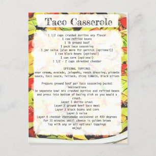 Carte de recette Taco casserole