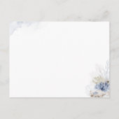 Carte de recette thème plage corail bleu et coquil (Dos)