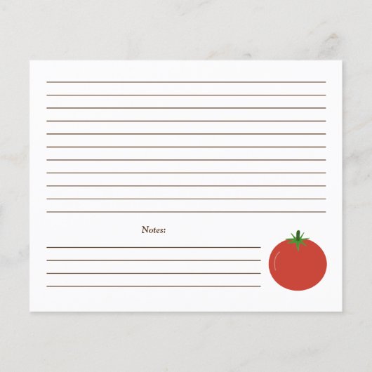 Carte de recette tomate (Dos)