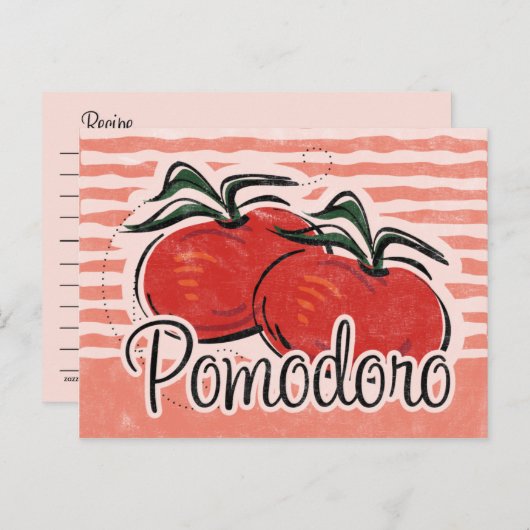 Carte de recette tomate italienne (Devant / Derrière)