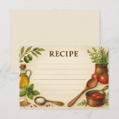 Carte de recette Toscane intemporelle (Devant / Derrière)