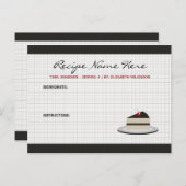 Carte de recette tranche de gâteau (Devant / Derrière)