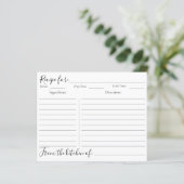 Carte de recette végétale de la forêt monographiqu (Debout devant)