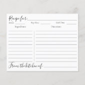 Carte de recette végétale de la forêt monographiqu (Devant)