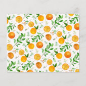 Carte de recette végétale d'été d'agrumes d'orange (Dos)