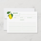 Carte de recette verte Citrus citron jaune (Devant)