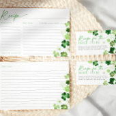 Carte de recette verte pour la Saint-Patrick Showe