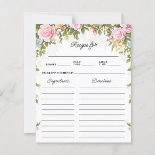 Carte de recette verticale Fête du Thé Floral Vint