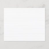 Carte de recette vierge calligraphiée minimaliste  (Dos)