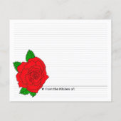 Carte de recette vierge double face avec fleurs mi (Dos)
