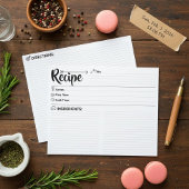 Carte de recette vierge double face (Cartes de cui