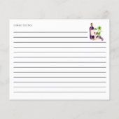 Carte de recette Vino Before Vows pour insertion d (Dos)