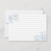 Carte de recette vintage Floral Toile (Dos)