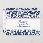 Carte de recette vintage florale (Devant / Derrière)