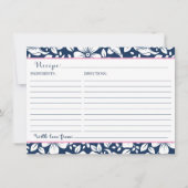 Carte de recette vintage florale (Dos)