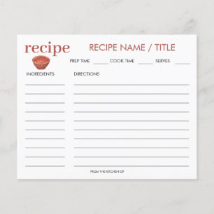 Carte de recette Vintage Jelly Aquarelle