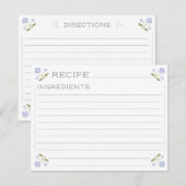 Carte de recette Vintage pourpre (Devant / Derrière)