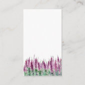 Carte de recette Watercolor lilas lavender BridalS (Dos)