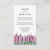 Carte de recette Watercolor lilas lavender BridalS (Devant)