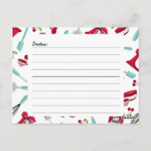 Carte de recettes Aqua et Red Kitchen Gadget (Dos)