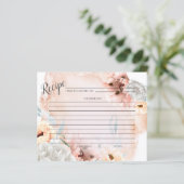 CARTE DE RECETTES | Aquarelle rustique Fleurs de c (Debout devant)