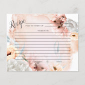 CARTE DE RECETTES | Aquarelle rustique Fleurs de c (Devant)