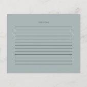 CARTE DE RECETTES | Aquarelle rustique Sage de ver (Dos)