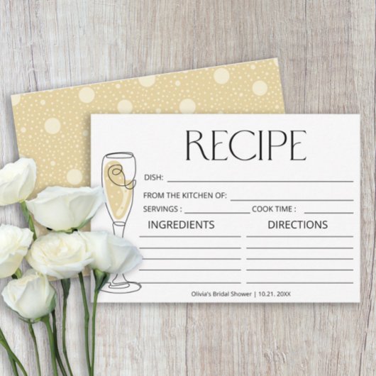 Carte de recettes Brunch et Bubbly Champagne