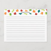 Carte de recettes colorée Fiesta Mexicaine (Dos)