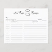 Carte de recettes culinaires simple Air Fryer (Devant)
