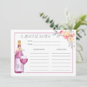 Carte de recettes de brunch nuptiale (Debout devant)