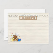 carte de recettes de chef en peluche (Devant / Derrière)