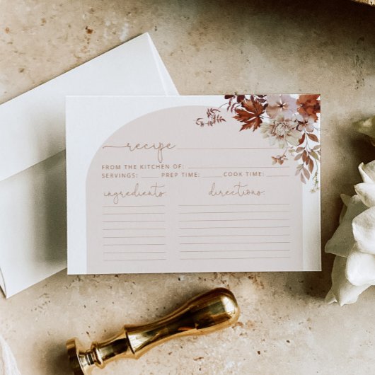 Carte de recettes de chute de saumons. Elégante ca