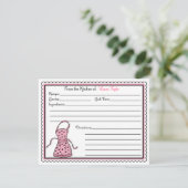 Carte de recettes de Cuisine de cuisine d'tablier (Debout devant)