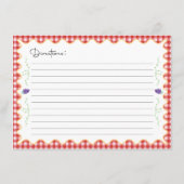 Carte de recettes de cuisine italienne classique (Dos)