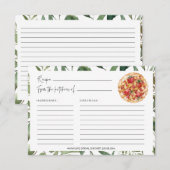 Carte de recettes de Fête des mariées à tarte vert (Devant / Derrière)