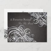 Carte de recettes de Fête des mariées de B&W baroq (Devant / Derrière)