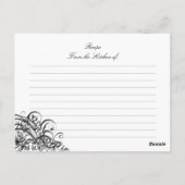 Carte de recettes de Fête des mariées de B&W baroq (Dos)