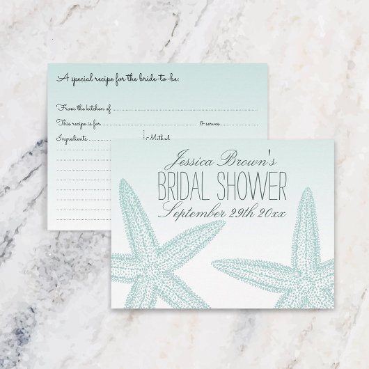 Carte de recettes de Fête des mariées de plage Sta