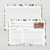 Carte de recettes de Fête des mariées de viande de (Devant / Derrière)