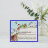 Carte de recettes de jambon cuit Pâques (Debout devant)